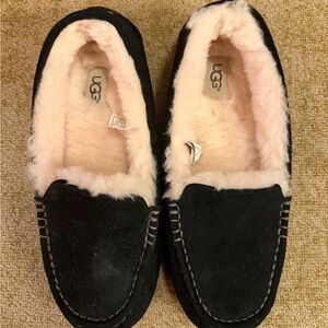 UGG Women's Black Suede Slippers